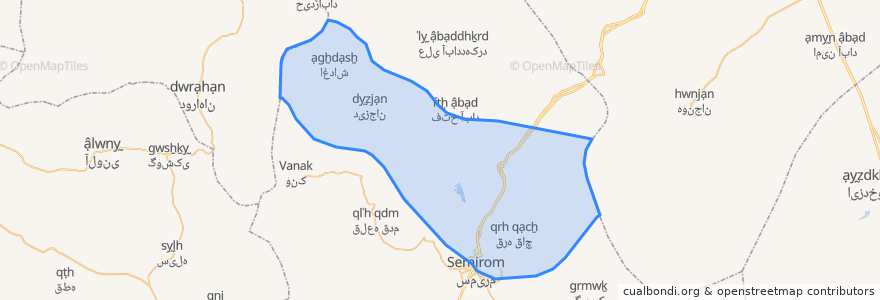 Mapa de ubicacion de دهستان دره شور.