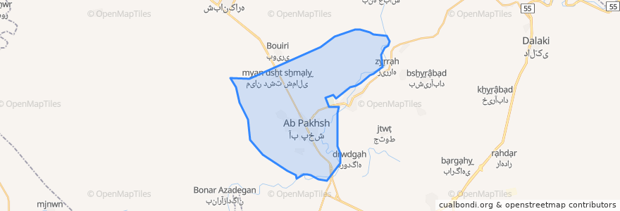 Mapa de ubicacion de دهستان درواهی.