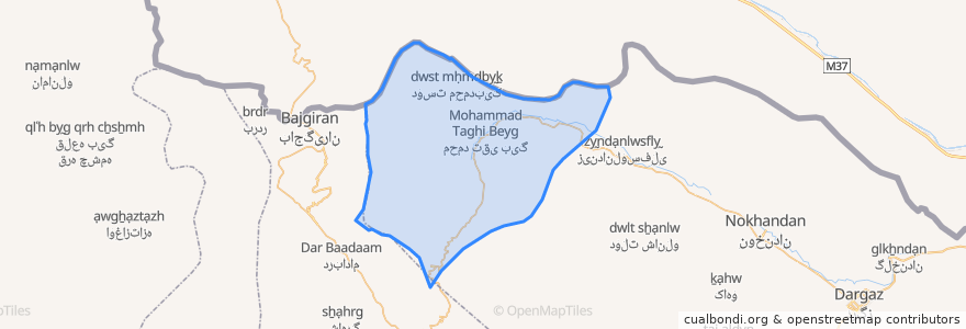 Mapa de ubicacion de دهستان درونگر.