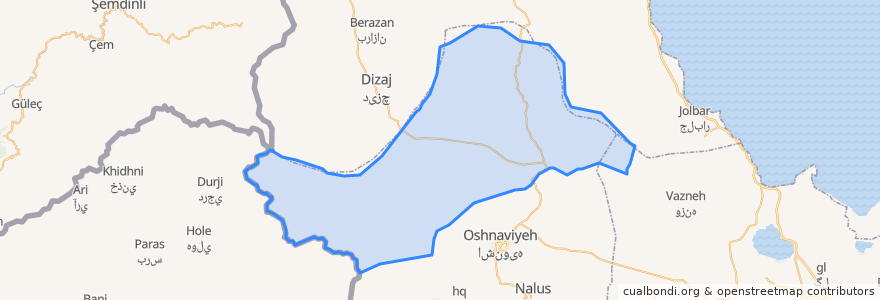 Mapa de ubicacion de دهستان دشت بیل.