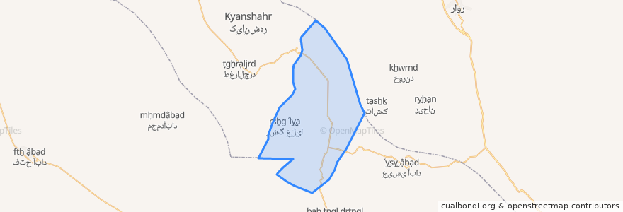 Mapa de ubicacion de دهستان دشت خاک.