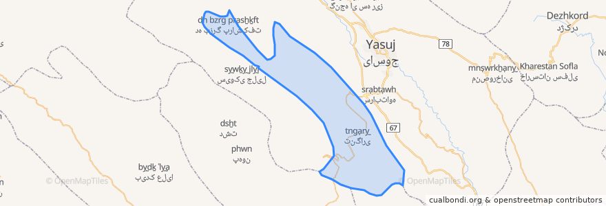 Mapa de ubicacion de دهستان دشت روم.