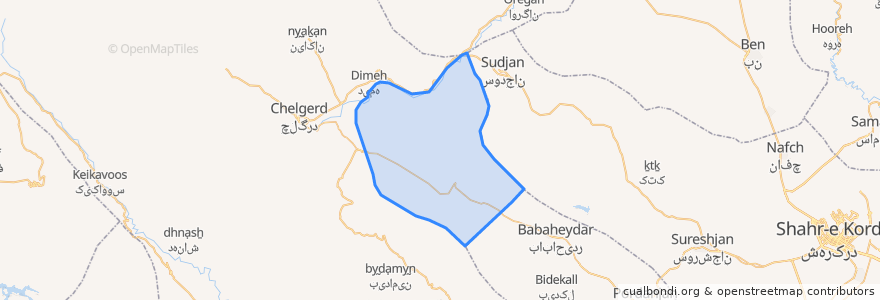 Mapa de ubicacion de دهستان دشت زرین.