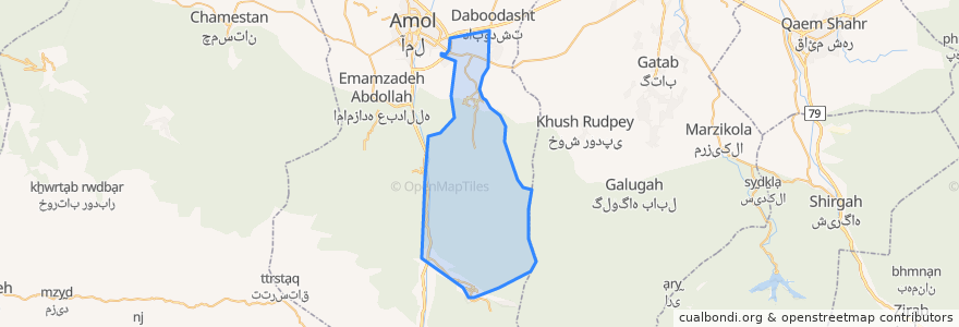 Mapa de ubicacion de دهستان دشت سرغربی.