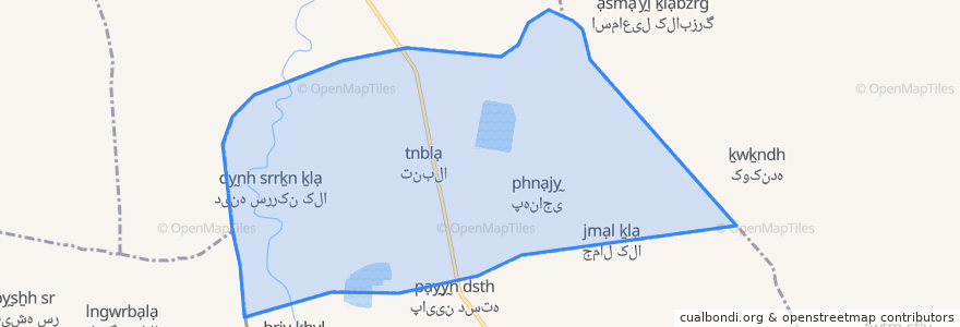 Mapa de ubicacion de دهستان دشت کنار.