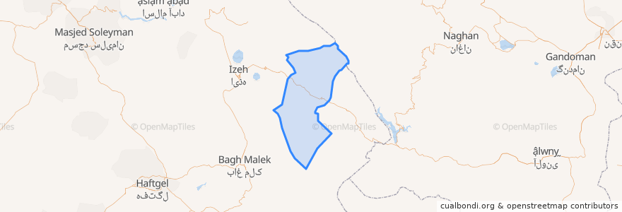 Mapa de ubicacion de دهستان دنباله رودشمالی.