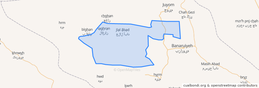 Mapa de ubicacion de دهستان ده فیش.