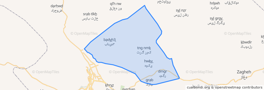 Mapa de ubicacion de دهستان ده پیر شمالی.