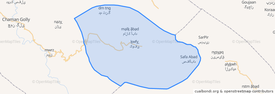 Mapa de ubicacion de دهستان دوآب.