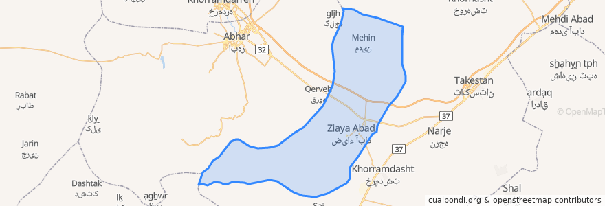 Mapa de ubicacion de دهستان دودانگه علیا.