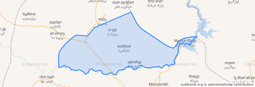 Mapa de ubicacion de دهستان دودانگه.