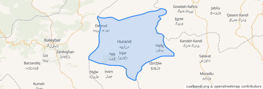 Mapa de ubicacion de دهستان دودانگه.