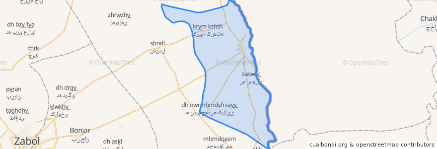 Mapa de ubicacion de دهستان دوست محمد.