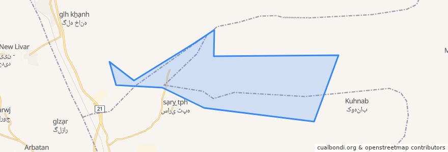 Mapa de ubicacion de دهستان دولت آباد.