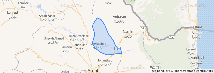 Mapa de ubicacion de دهستان دولت آباد.