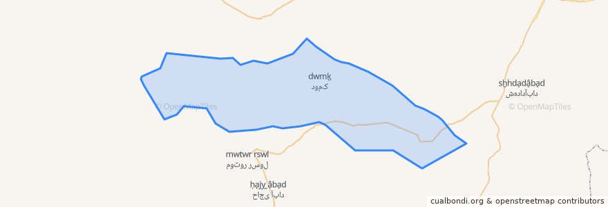 Mapa de ubicacion de دهستان دومک.