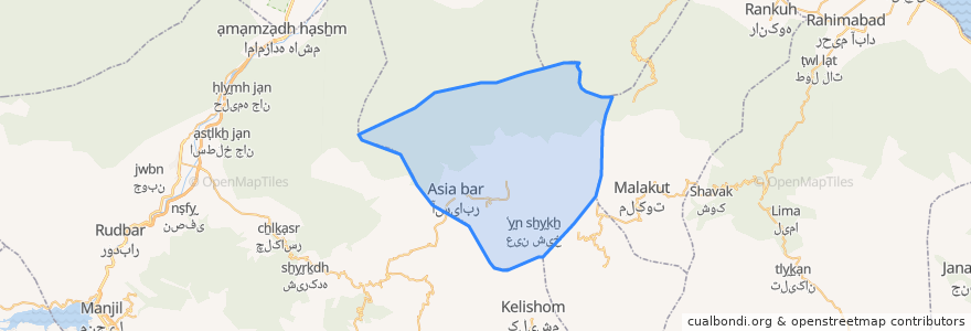 Mapa de ubicacion de دهستان دیلمان.