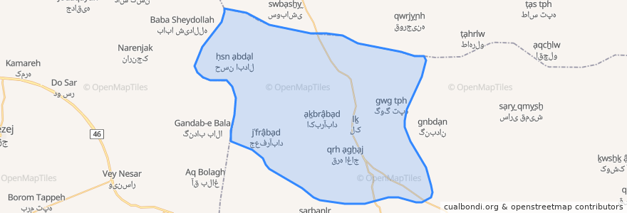 Mapa de ubicacion de دهستان دیمکاران.