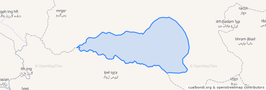 Mapa de ubicacion de دهستان ذلقی غربی.