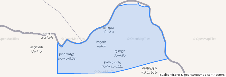 Mapa de ubicacion de دهستان راستقان.