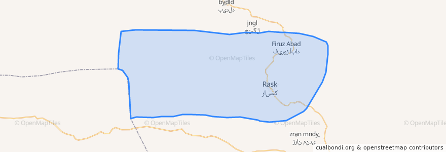 Mapa de ubicacion de دهستان راسک وفیروزآباد.