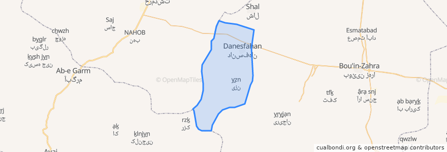 Mapa de ubicacion de دهستان رامند جنوبی.