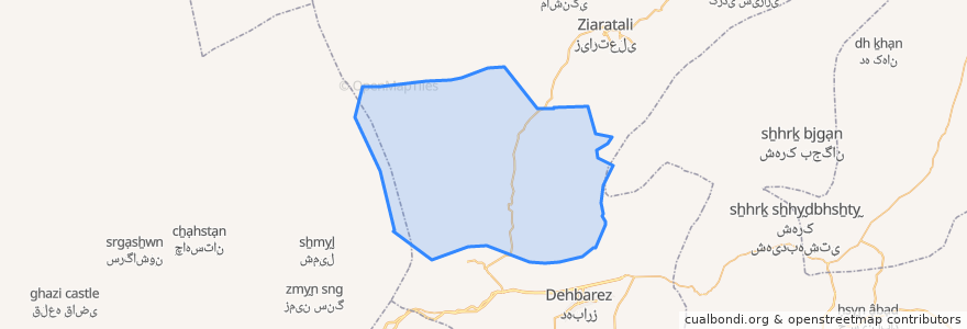 Mapa de ubicacion de دهستان راهدار.