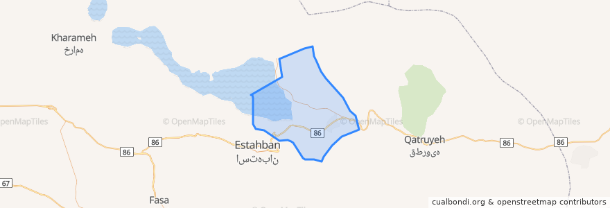 Mapa de ubicacion de دهستان رستاق.