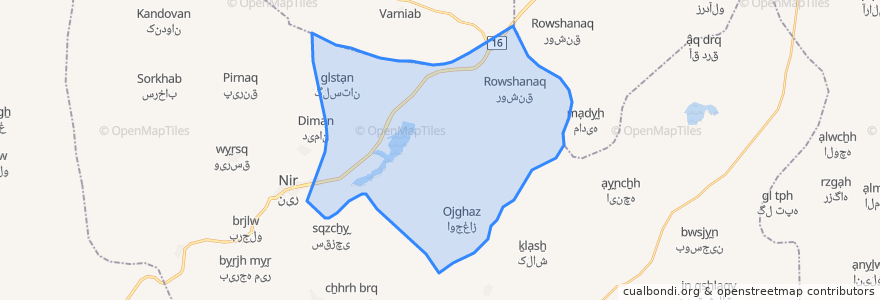 Mapa de ubicacion de دهستان رضاقلی قشلاق.