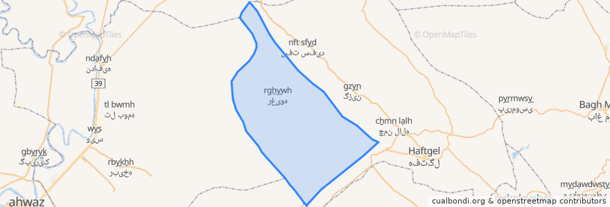 Mapa de ubicacion de دهستان رغیوه.