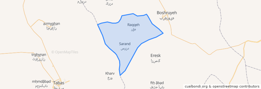 Mapa de ubicacion de دهستان رقه.