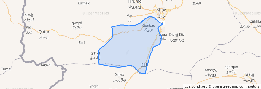 Mapa de ubicacion de دهستان رهال.