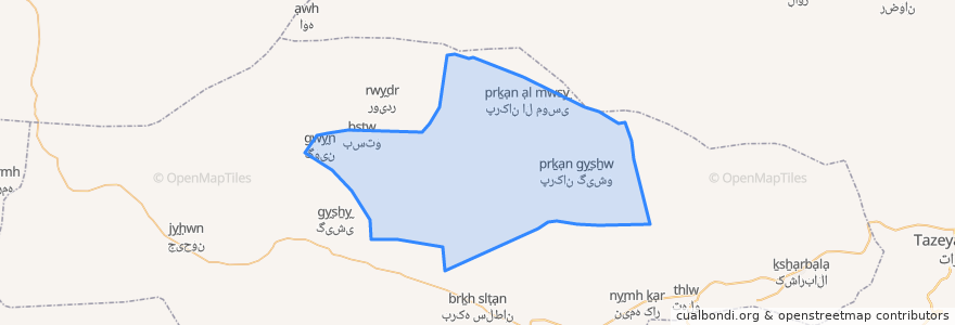 Mapa de ubicacion de دهستان رودبار.