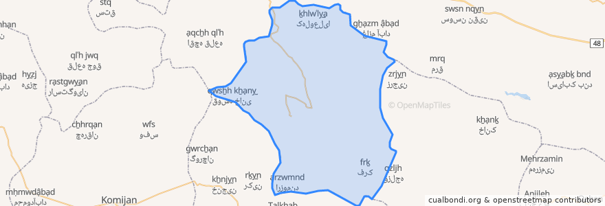 Mapa de ubicacion de دهستان رودبار.