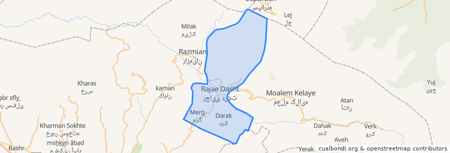 Mapa de ubicacion de دهستان رودبارمحمدزمانی.