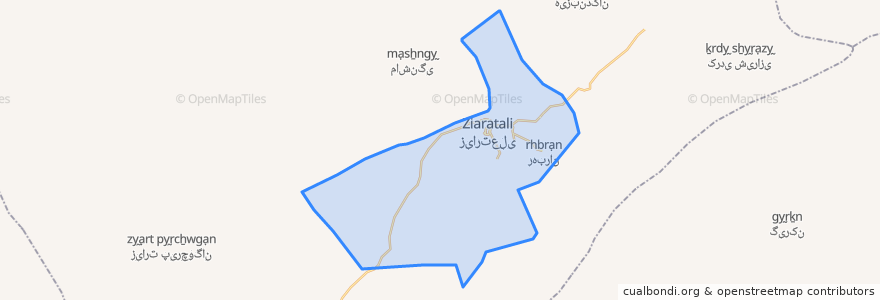 Mapa de ubicacion de دهستان رودخانه.