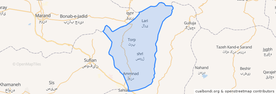 Mapa de ubicacion de دهستان رودقات.