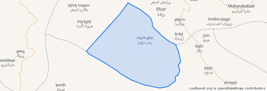 Mapa de ubicacion de دهستان زاخرویه.