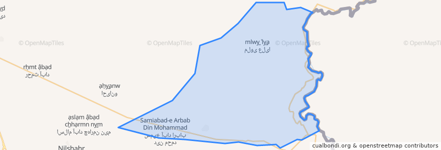 Mapa de ubicacion de دهستان زام.