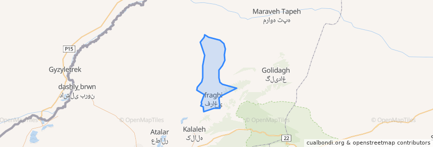 Mapa de ubicacion de دهستان زاوکوه.