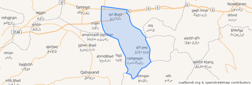 Mapa de ubicacion de دهستان زردشت.