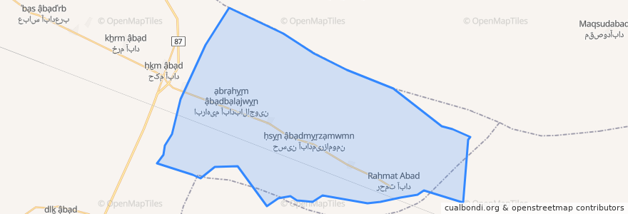 Mapa de ubicacion de دهستان زرین.