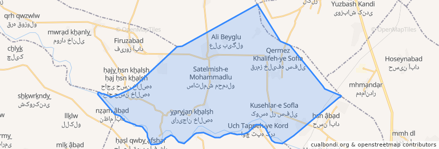 Mapa de ubicacion de دهستان زرینه رود.