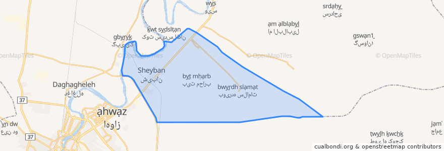 Mapa de ubicacion de دهستان زرگان.