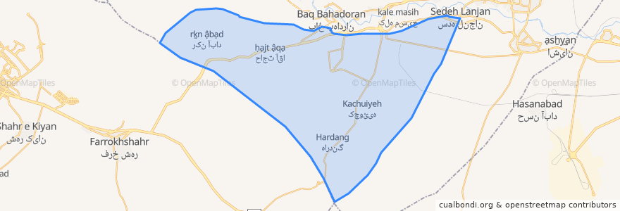 Mapa de ubicacion de دهستان زیرکوه.