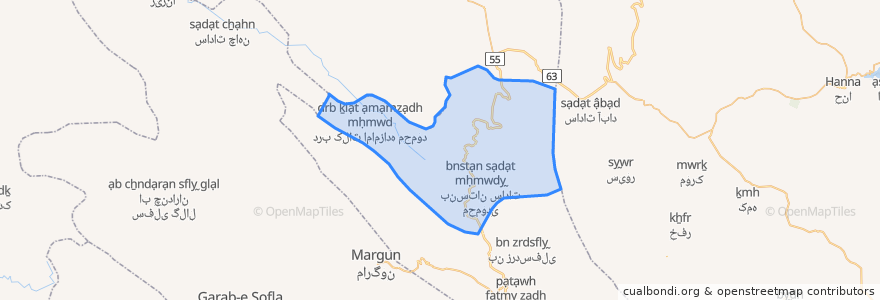 Mapa de ubicacion de دهستان سادات محمودی.