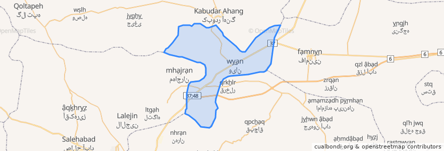 Mapa de ubicacion de دهستان سبزدشت.