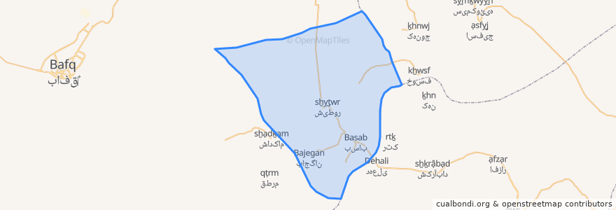 Mapa de ubicacion de دهستان سبزدشت.