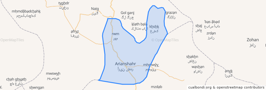 Mapa de ubicacion de دهستان سده.