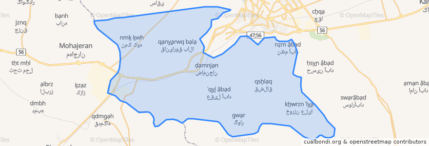 Mapa de ubicacion de دهستان سده.